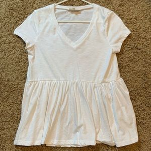 NWOT white peplum tee shirt